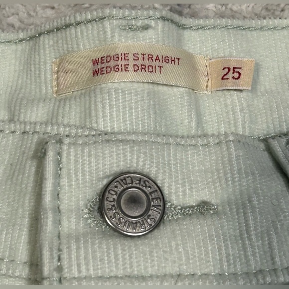 Levi’s women’s wedgie straight corduroy size 25 - Picture 6 of 10